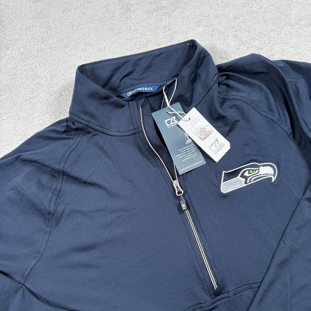 Cutter & Buck Adapt Eco NFL Seattle‎ Seahawks Football Shirt Womens 2XL Blue
